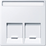 Schneider Electric Merten SM Бел Актив Накладка розетки ТЛФ/комп 2-ой прямой