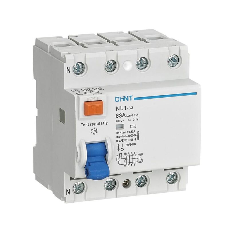 CHINT УЗО NL1-63/SI 3P+N 25A 30m тип A 6kA(R) AX