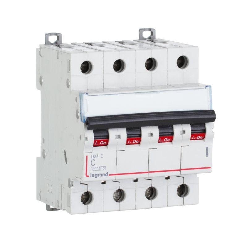 Автоматический выключатель Legrand LR 4п C 2А 6кА DX3-E 6000 4мод. 230/400В Leg 407299