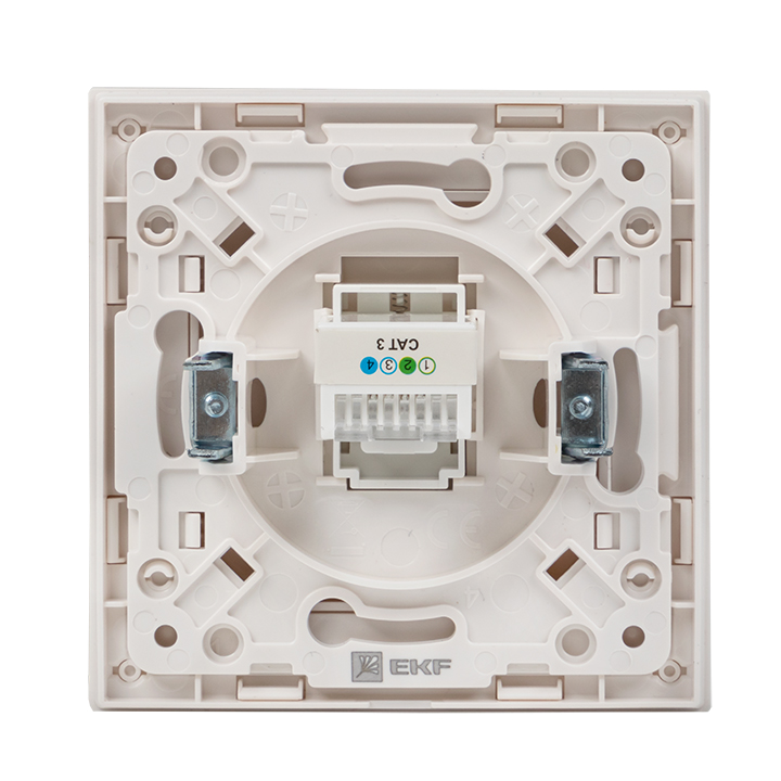 EKF PROxima Стокгольм Белый Розетка RJ-11