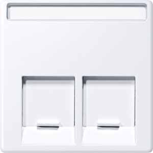 Schneider Electric Merten SM Бел Актив Накладка розетки ТЛФ/комп 2-ой прямой