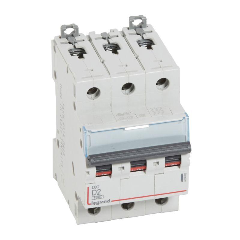 Автоматический выключатель Legrand LR 3п D 2А 10кА DX3 6000 3мод. 400В Leg 408082
