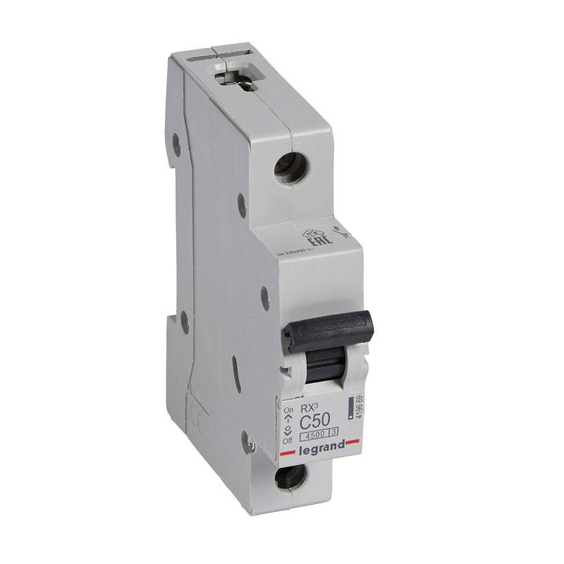 Автоматический выключатель Legrand LR  C 50А 4.5кА RX3 Leg 419669