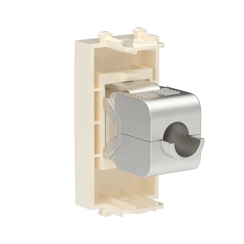 DKC Компьютерная розетка RJ-45 без шторки модульная, кат.5е экранированная, "Avanti", "Ванильная дымка", 1 модуль