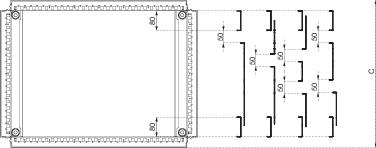 Schneider Electric Sarel 3-х модульная плата кабельного ввода SF 1200x800