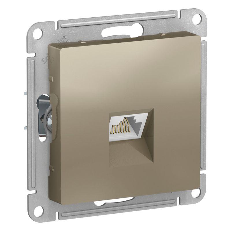 Розетка компьютерной AtlasDesign RJ45 шампань SchE ATN000583