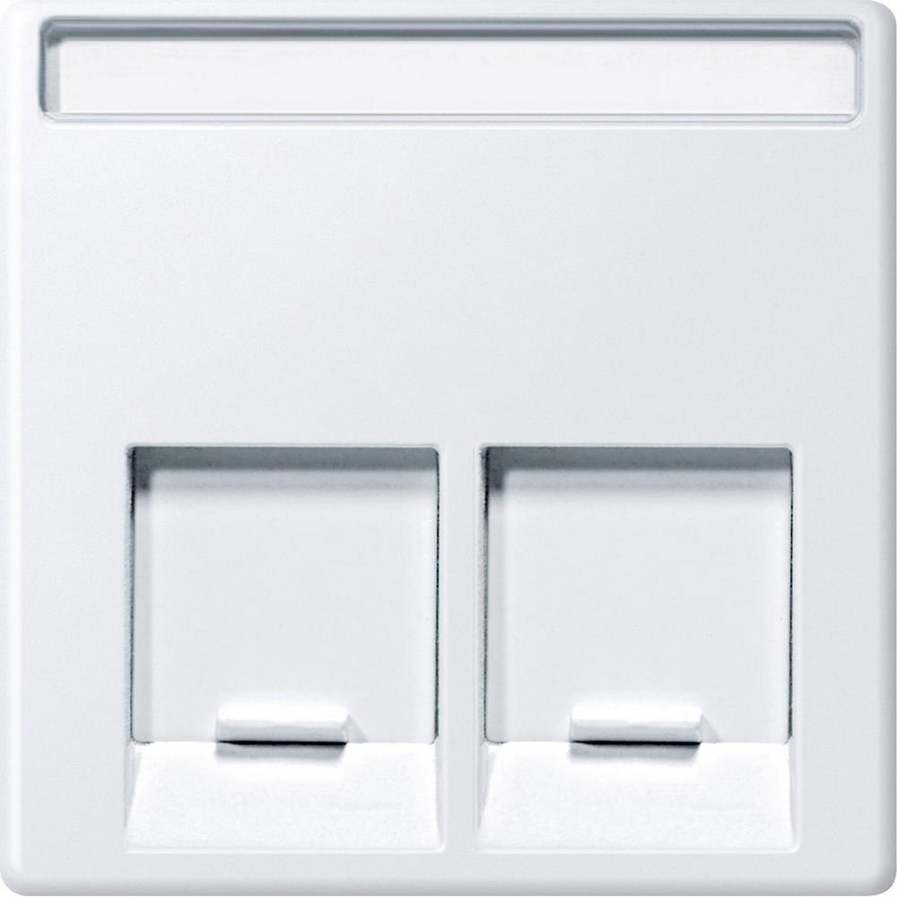 Schneider Electric Merten SM Бел Актив Накладка розетки ТЛФ/комп 2-ой прямой