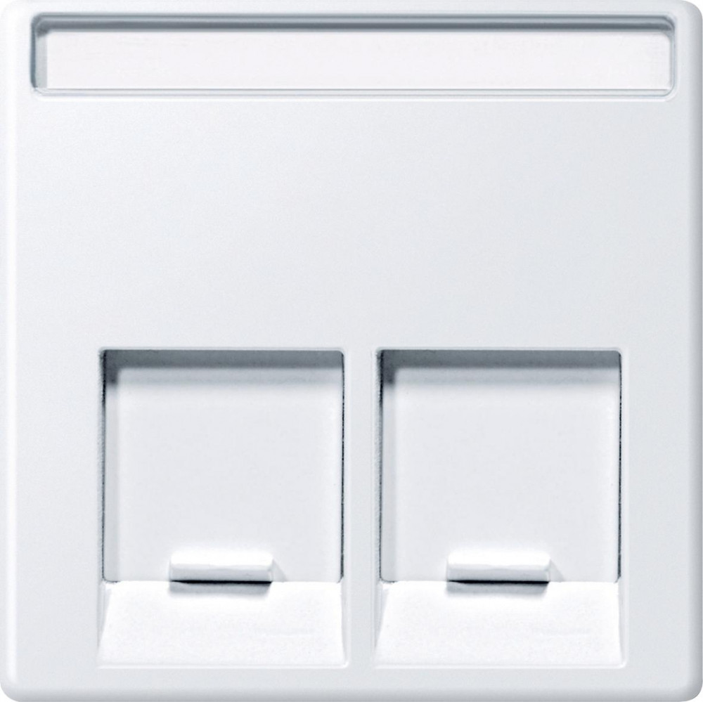 Schneider Electric Merten SM Бел Актив Накладка розетки ТЛФ/комп 2-ой прямой