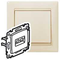 Механизм розетки  Legrand информ. 1-м СП Valena RJ45 CAT.5E UTP с захватами сл. кость Leg 774130