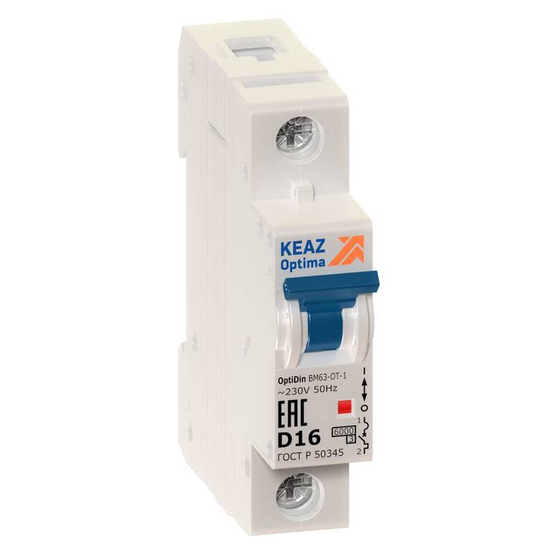 КЭАЗ OptiDin BM63 Ограничитель тока 1P 63A D 6кА AC (BM63-OT-1D63-УХЛ3)