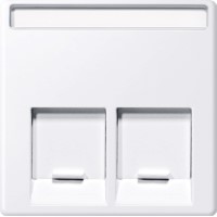 Schneider Electric Merten SM Бел Актив Накладка розетки ТЛФ/комп 2-ой прямой
