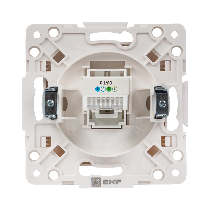 EKF PROxima Стокгольм Белый Розетка RJ-11