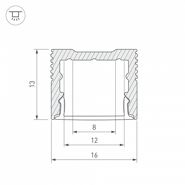 Профиль накладной Arlight SL-SLIM 037108